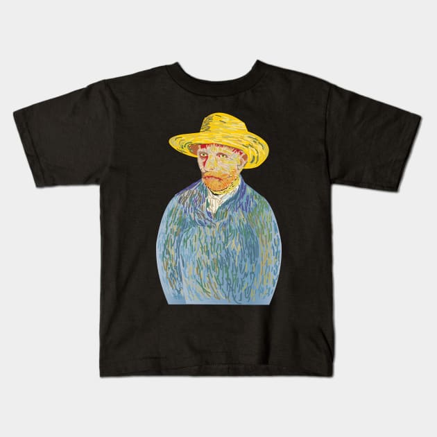 Vincent Van Gogh Kids T-Shirt by mypointink